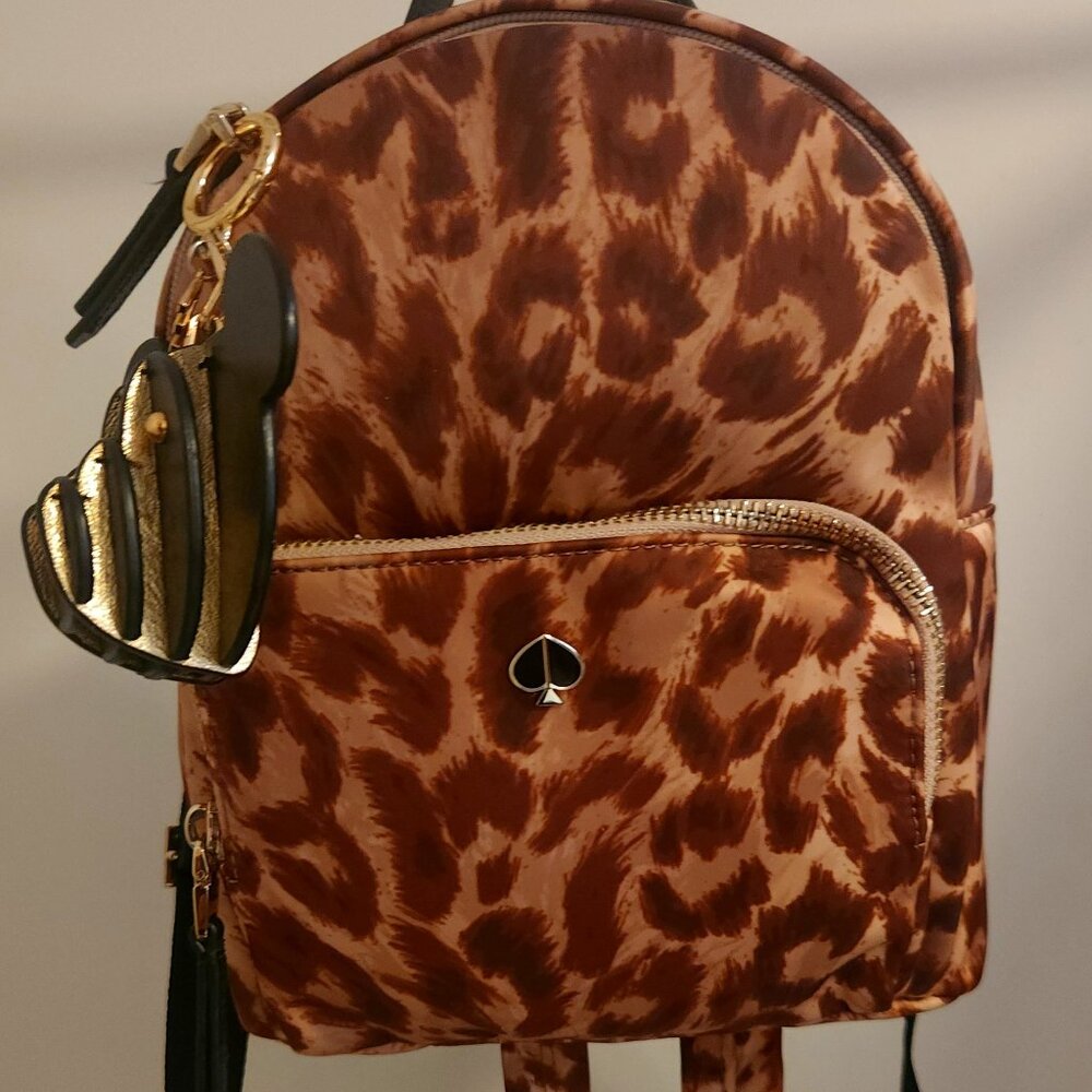 WILD THING! kate spade backpack small leopard  AUTHENTIC NEW